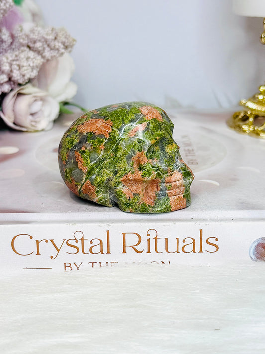 Unakite Carved Skull 6cm