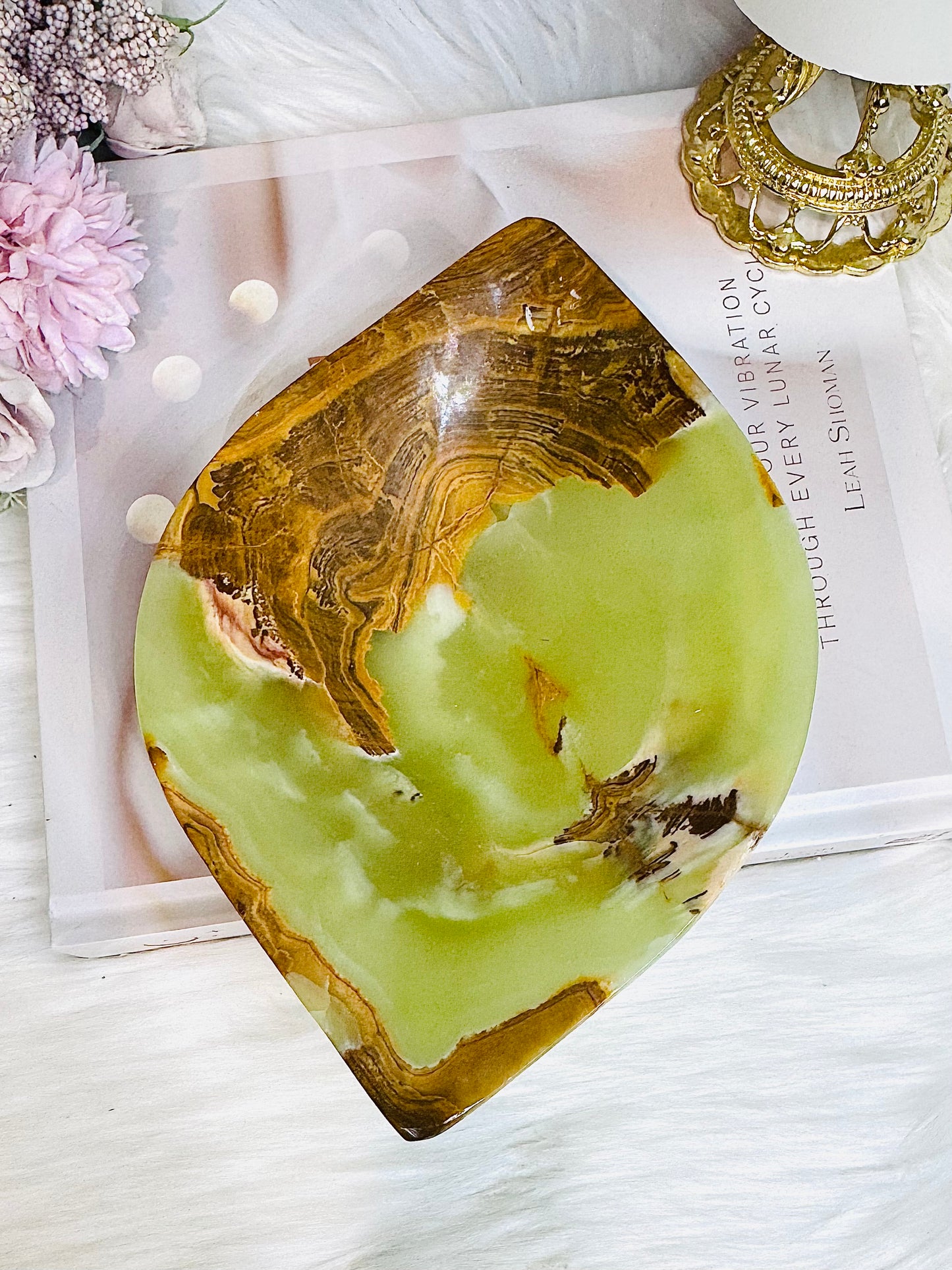 Large Green Onyx Bowl 18cm 487g