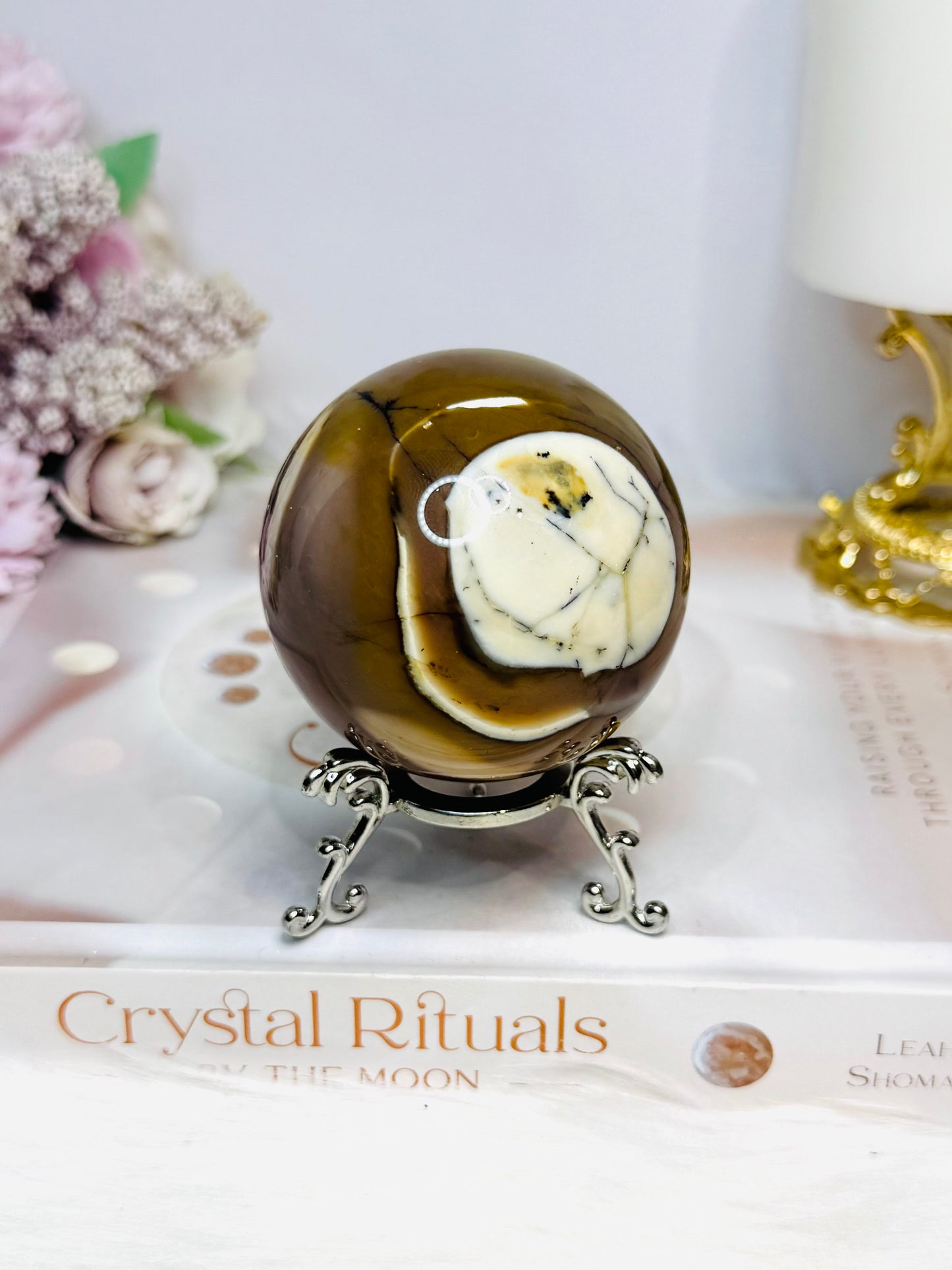 Mookaite Jasper Sphere on Stand 276g