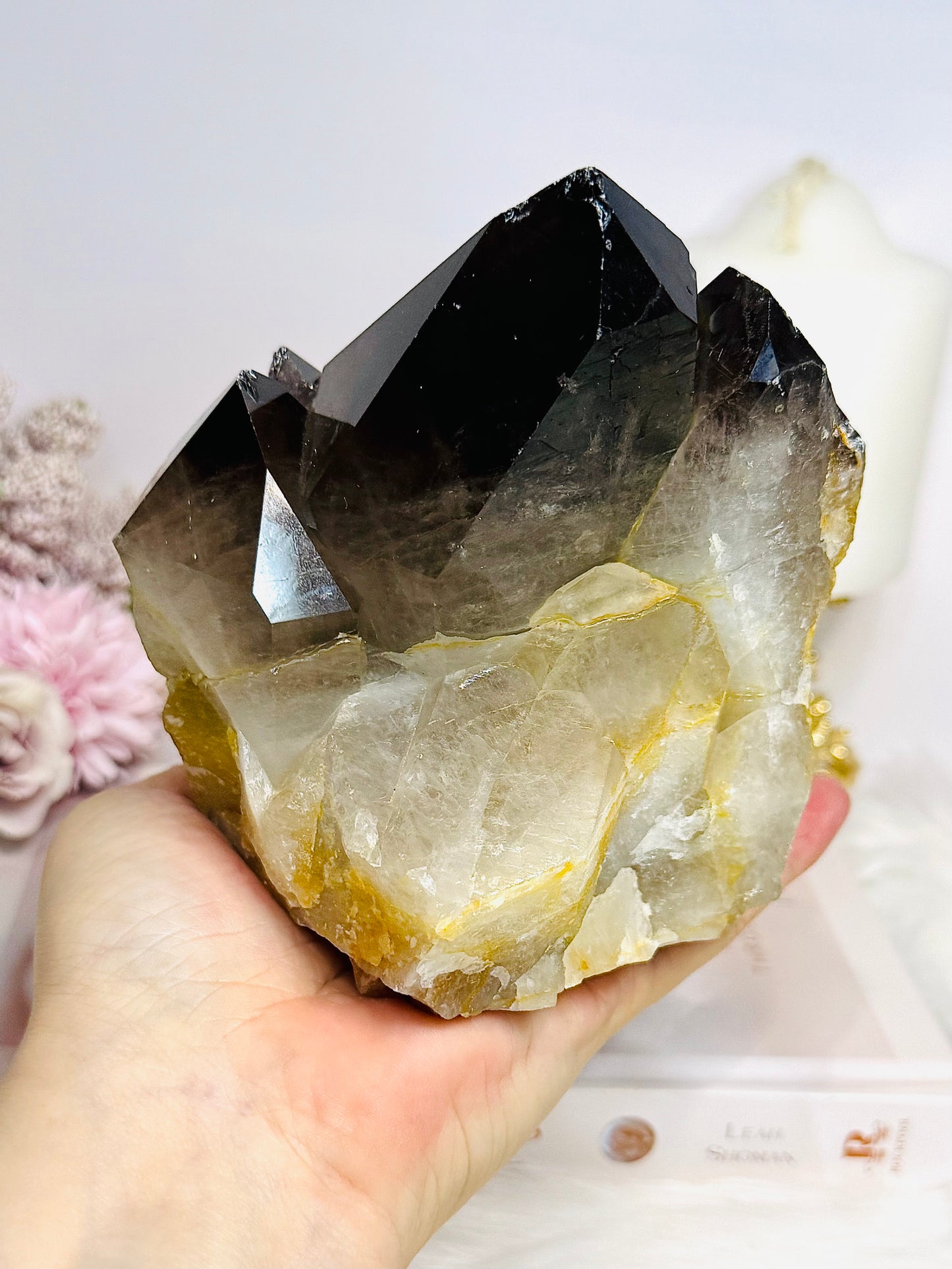 Large Smokey Quartz Cluster Freeform 1.3KG 13cm