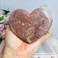 Large Pink Amethyst Chunky Heart 10cm 315g On Stand