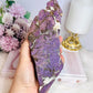 Large Natural Purpurite Slab on Stand 309g 19cm