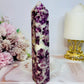 Fabulous Large 15cm Sparkling Purple Mica Tower