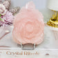 Large Rose Quartz Carved Rose 10cm