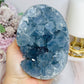 Deep Blue Celestite Cluster Freeform On Stand 11cm 966g