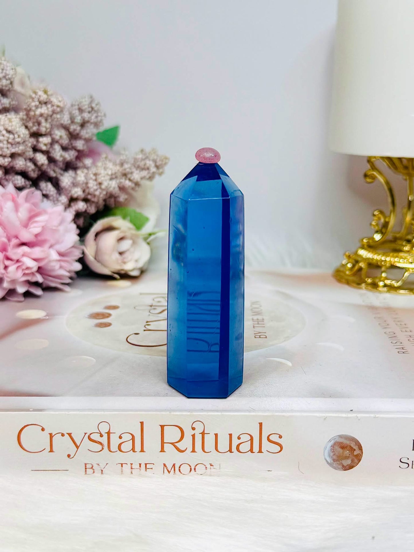 Blue Opalite (synthetic) Tower 8cm