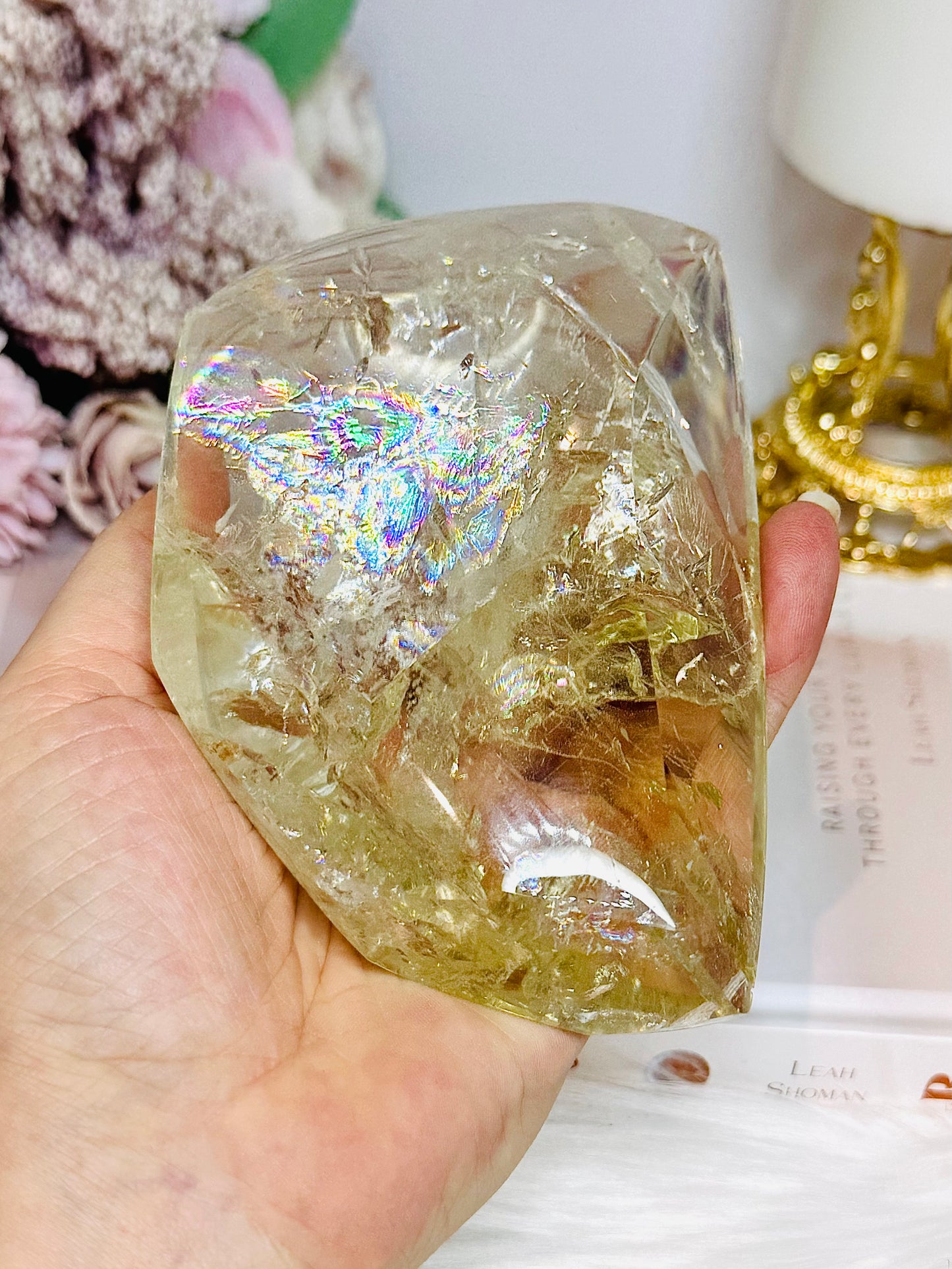 ✨ SALE ✨ Large Citrine Freeform Full of Rainbows 11cm 402g