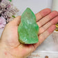 Green Fluorite Carved Flame 8cm 264g