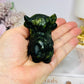 Green Jade Highland Cow Carving 6cm