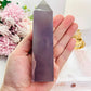 High Grade Green & Purple Pastel Fluorite Tower 13cm 331grams