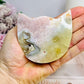 Druzy Pink Amethyst Cat Face On Stand 8cm