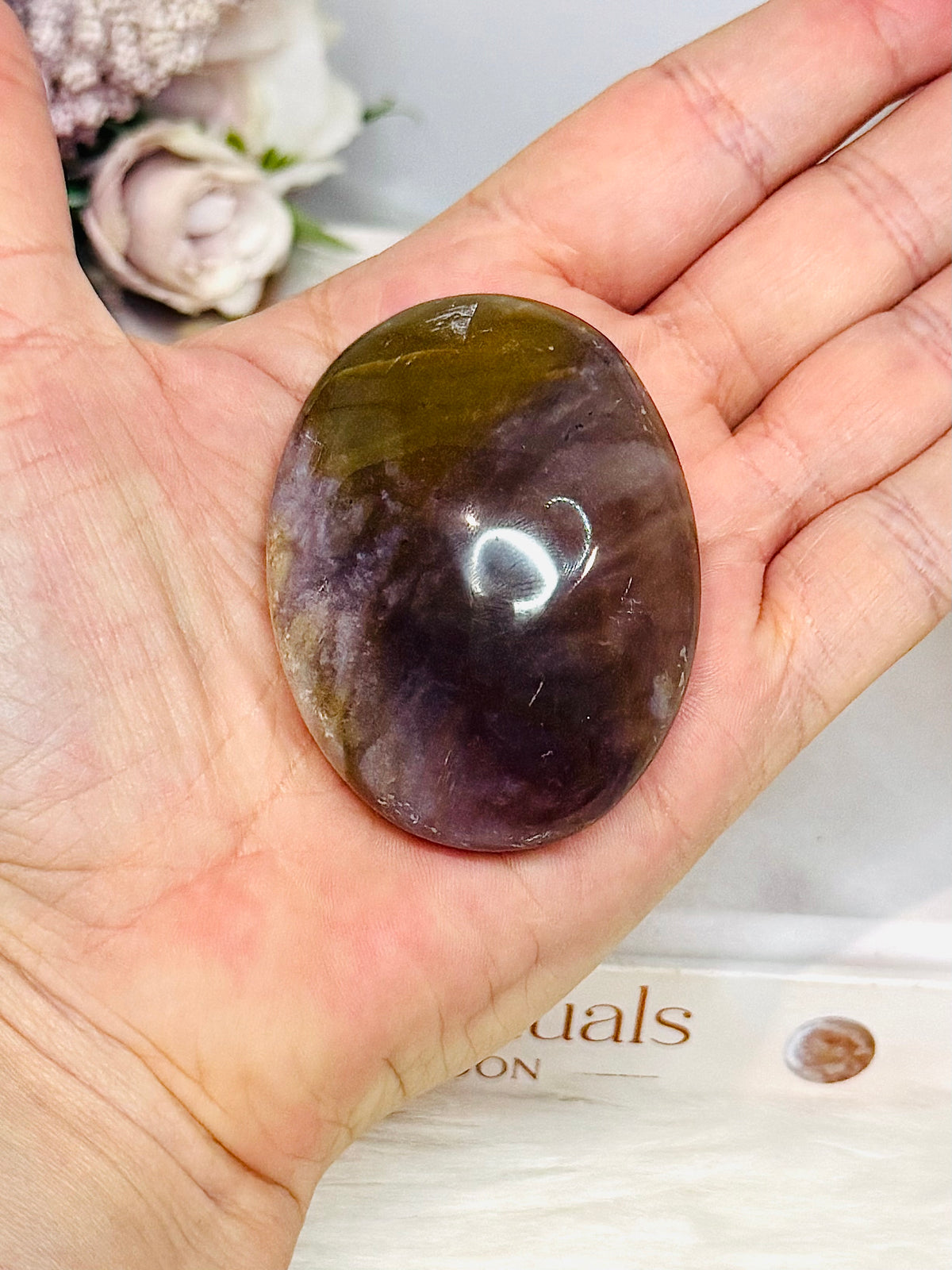 Ocean Jasper Palm Stone (stand is display only)