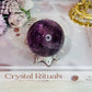 Purple Fluorite Sphere 210grams On Stand
