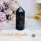 Garnet In Astrophyllite Point | Tower 7cm