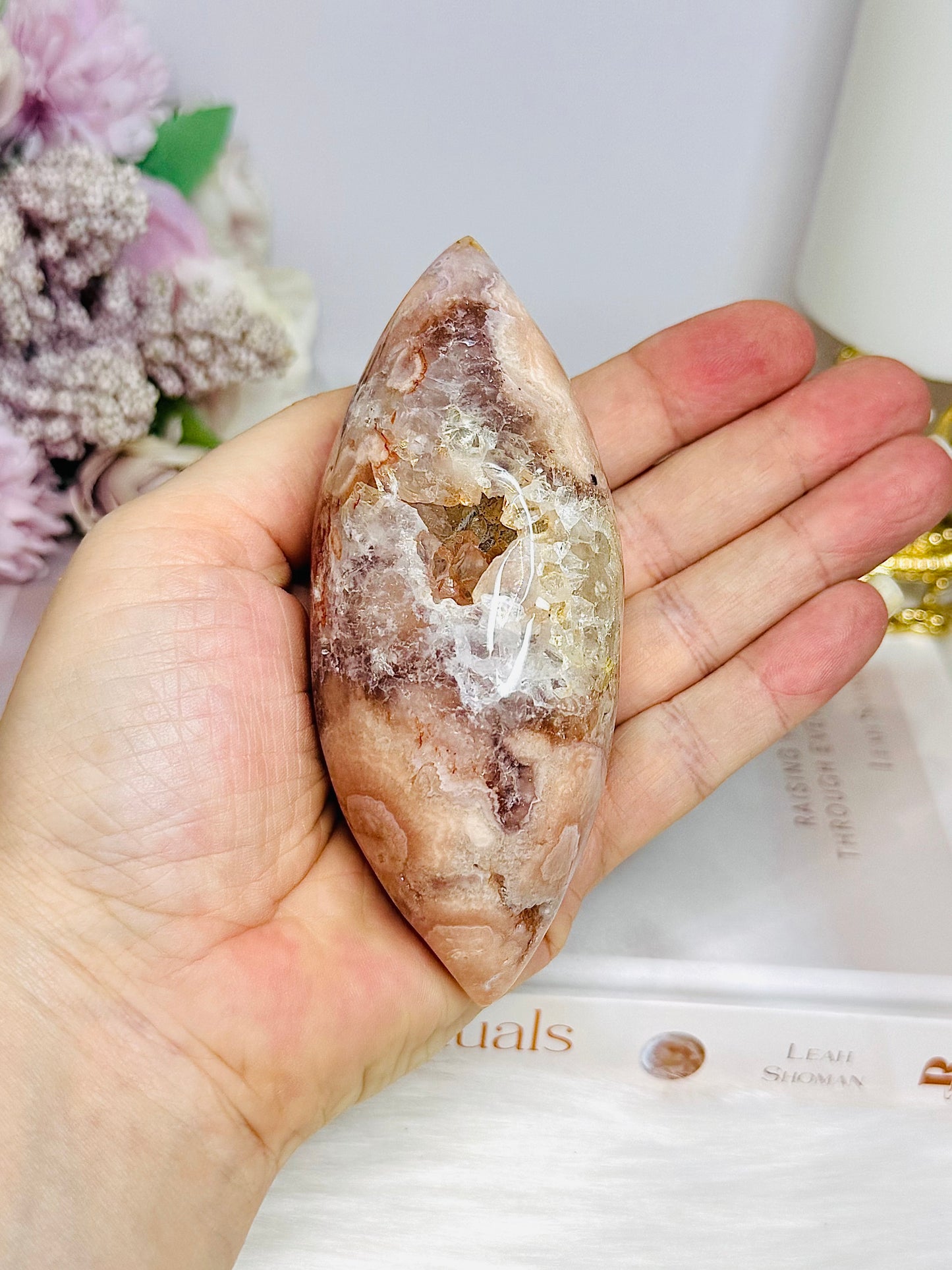 High Grade Druzy Pink Amethyst Egg | Freeform on Stand 17cm 290g