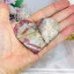 Pink Tourmaline Carved Heart 7cm