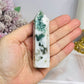 Moss Agate Tower 8.5cm