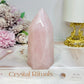 Chunky Rose Quartz Tower 11cm 340g