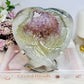 Large Amethyst X Agate Druzy Wings / Heart on Stand 14cm