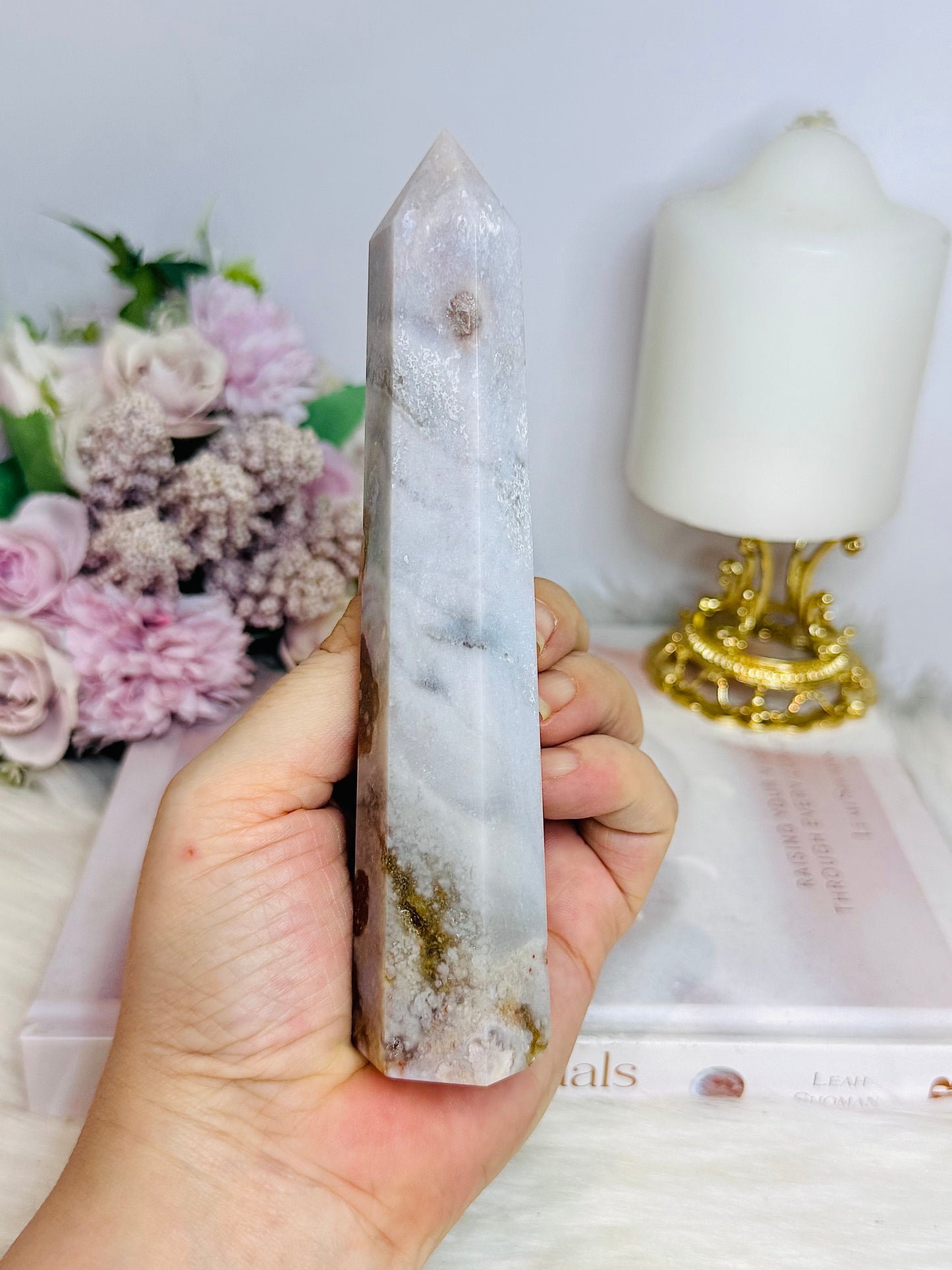 Tall Agate Tower 15cm