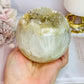 WOW!!!!! Huge 9cm 951gram Gorgeous Druzy Agate Sphere On Stand