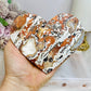 Large Money Agate Heart on Stand 12cm