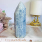 Gorgeous Natural High Grade Blue Calcite Chunky Tower 13cm