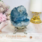Large Blue Celestite Cluster on Stand 668g