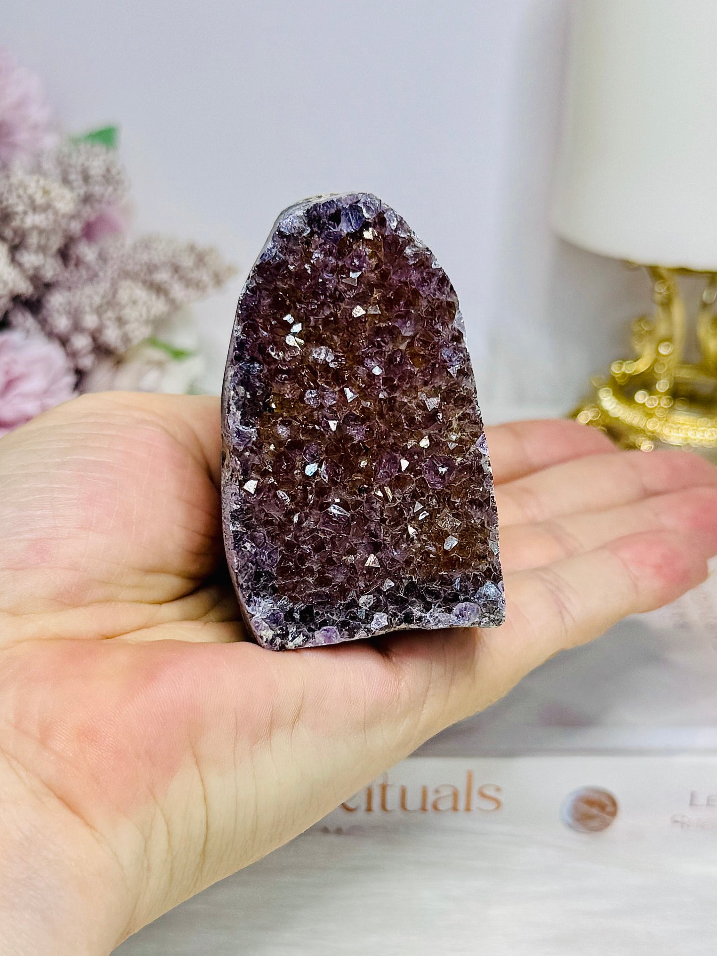 Galaxy Amethyst Base Cut Cluster 6.5cm 180g