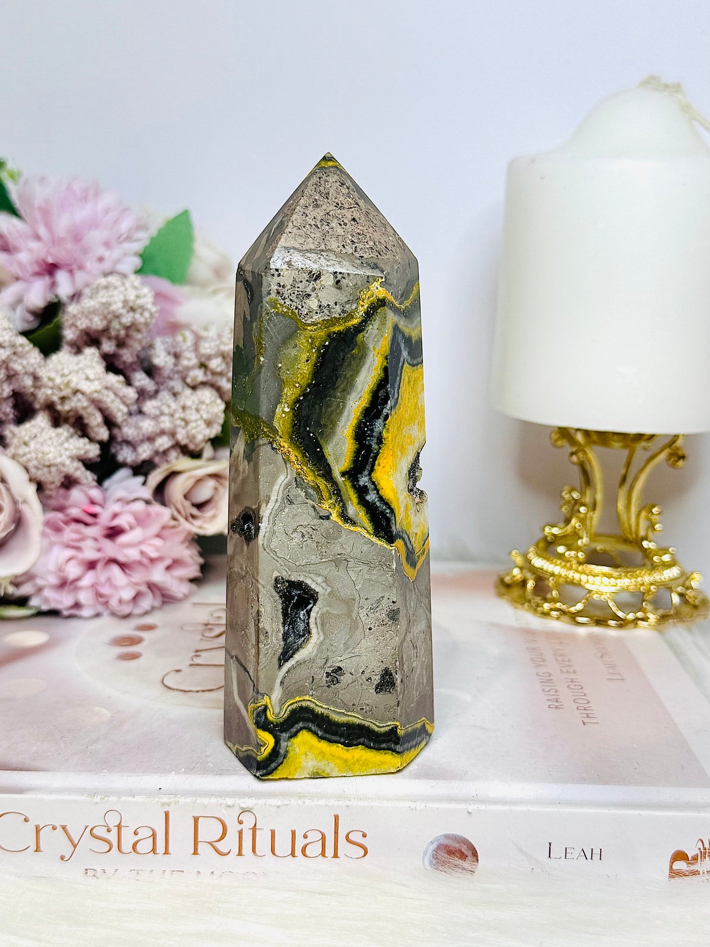 Large Bumblebee Jasper Chunky Tower 13.5cm 370g