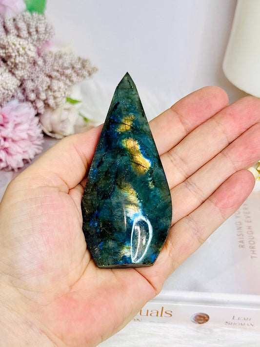 Labradorite Carved Flame 10cm
