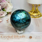 Large Labradorite Sphere on Stand 414g