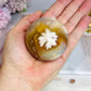 Flower Agate Druzy Sphere on Stand 250g