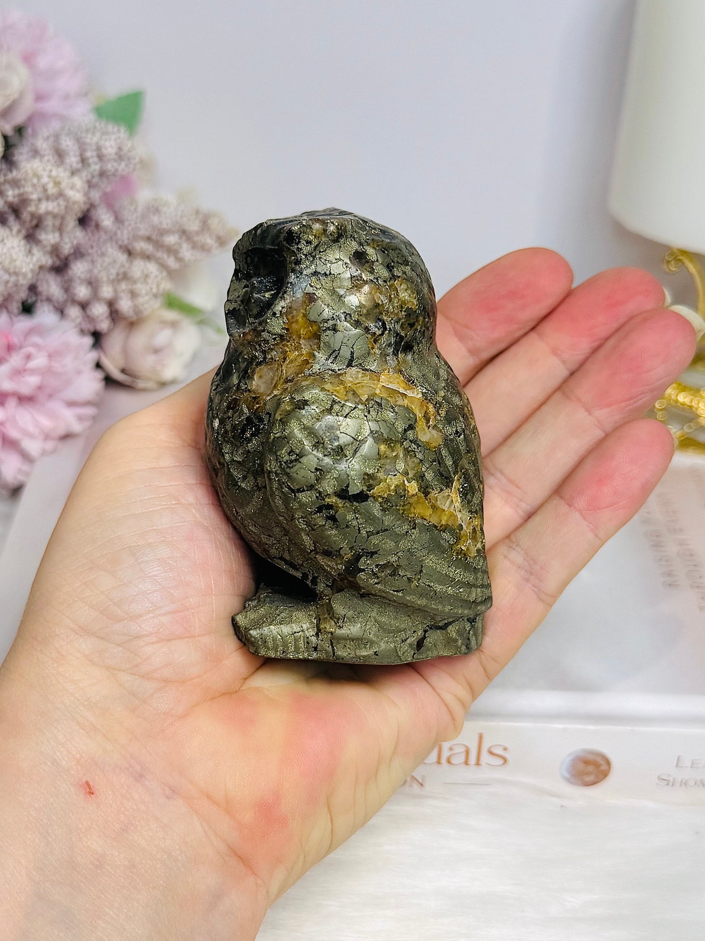 Large Pyrite Owl 8cm 461g