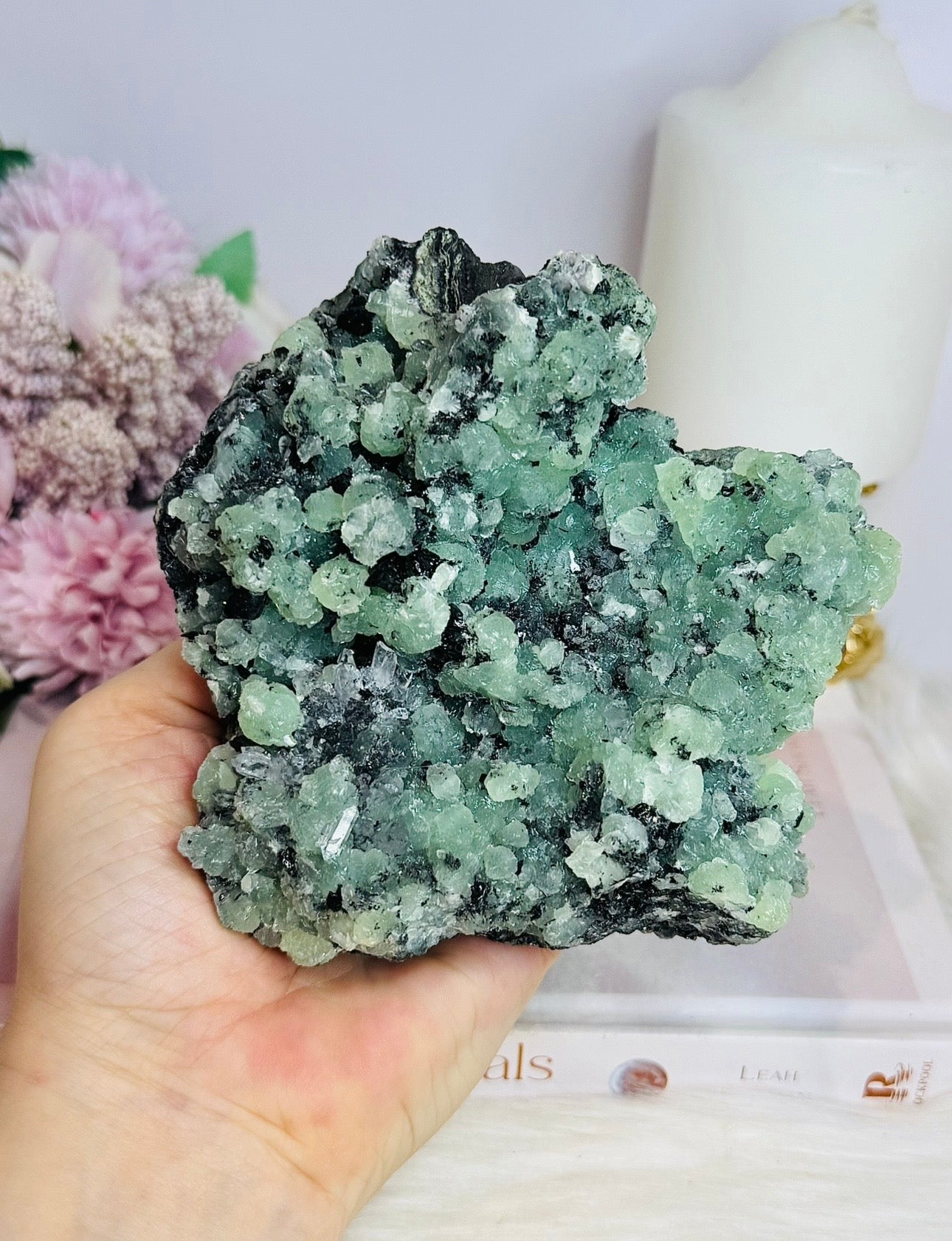 Unique High Grade Green Fluorite Specimen on Matrix 10.5cm 681g