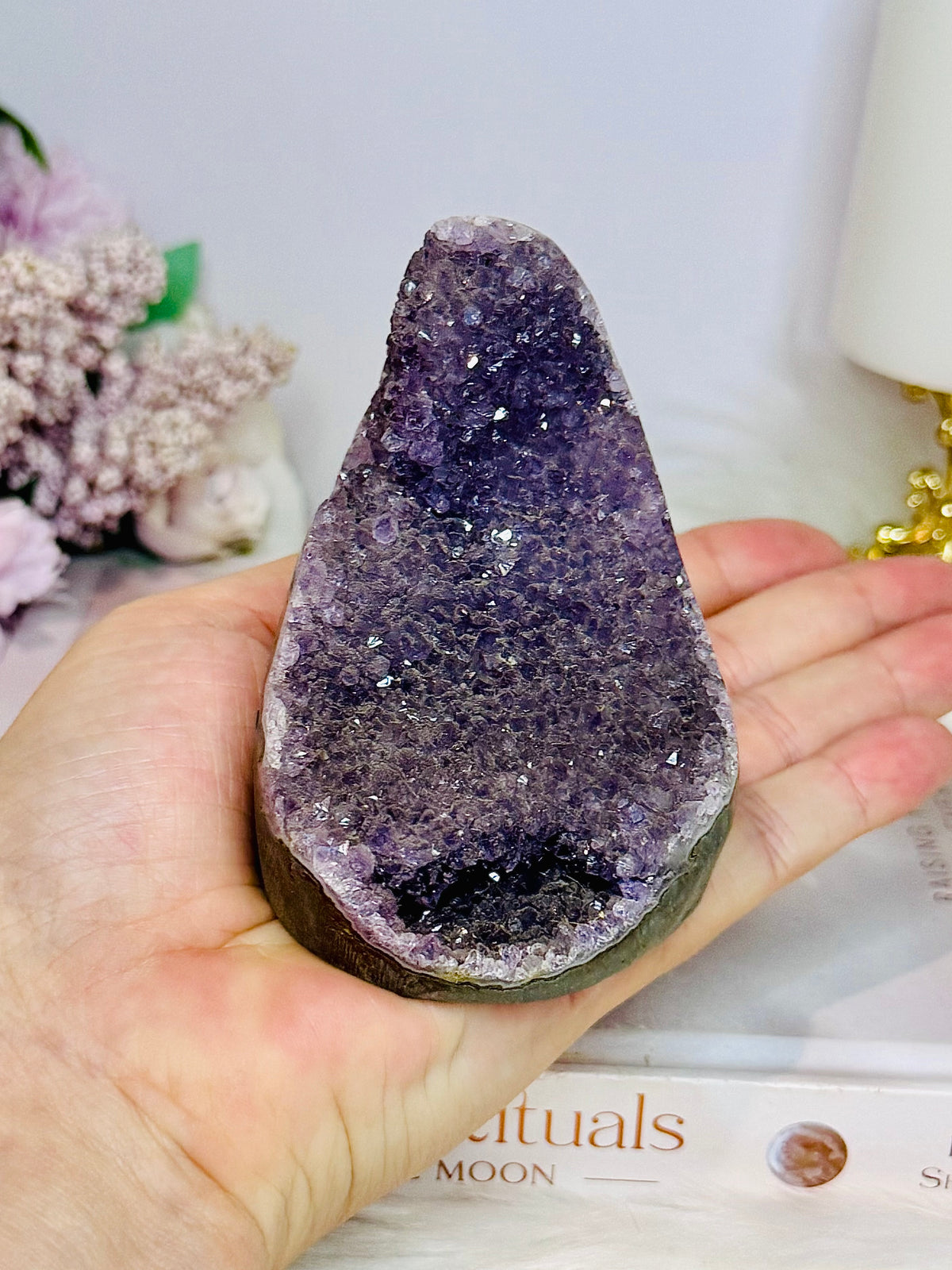 Base Cut Amethyst Cluster 350g 9cm