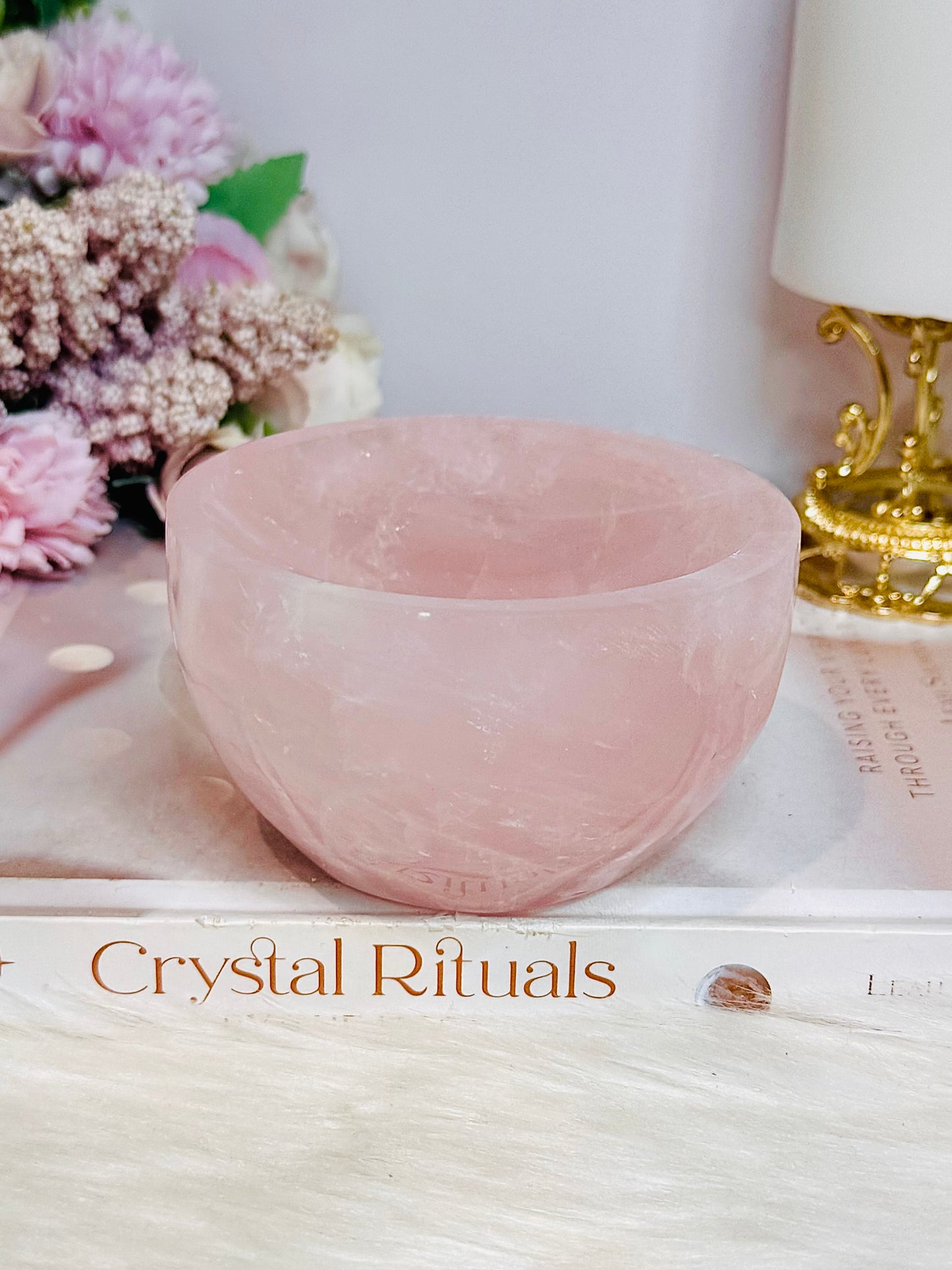 Large Chunky Rose Quartz Bowl 684g