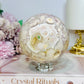 Rare Pink Amethyst X Flower Agate Large Sphere 890g On Stand