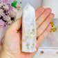 White Druzy Quartz Tower 11cm