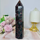 Large Natural Garnet In Astrophyllite Tower 19cm