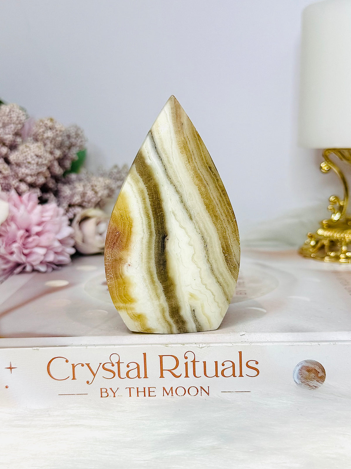 Orange Calcite Flame 9cm