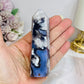 High Grade Blue Flower Agate Tower 10cm