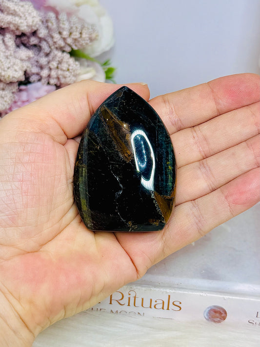 High Grade Blue Tigers Eye Flame | Freeform 6cm