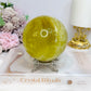 Large Citrine Sphere With Rainbows (heat treated) On Stand 870g