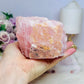 Large Chunky Rose Quartz Candle Holder 892g