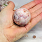 Flower Carnelian Sphere on Stand 118g