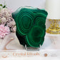 Large Thick Natural AAA Malachite Slab From Congo On Stand 12cm 489g
