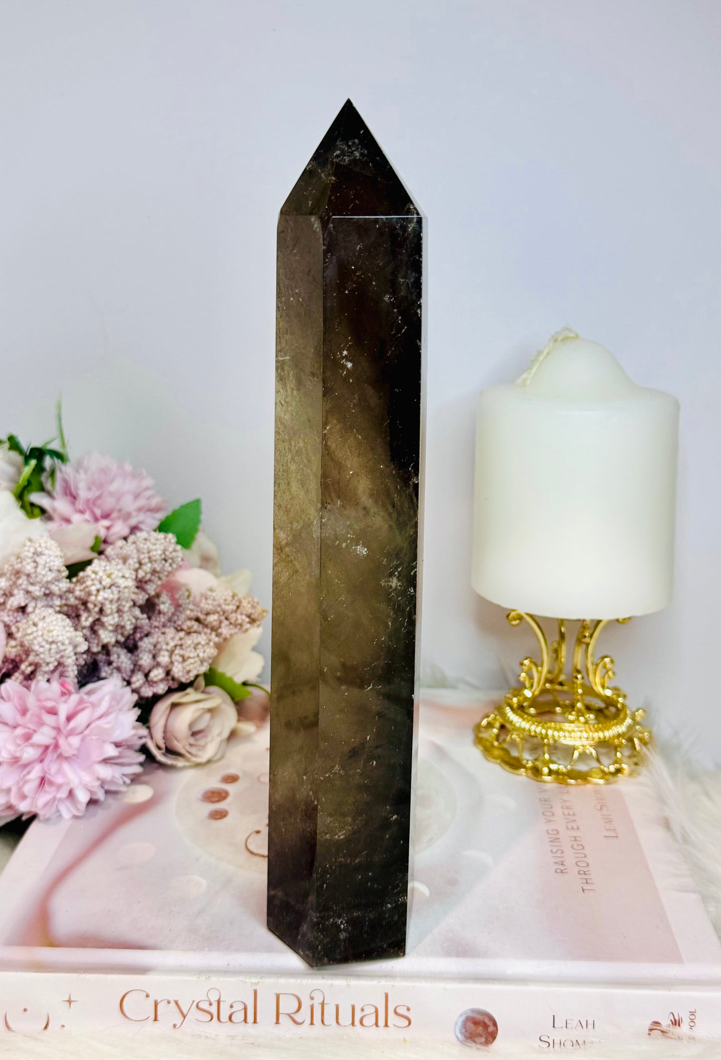 Large Smokey Quartz Tower 24cm 904g