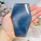 Druzy Agate Carved Coffin 12.5cm On Stand