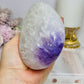 Large Chunky Amethyst In Quartz Teardrop | Freeform on Stand 675g 14cm